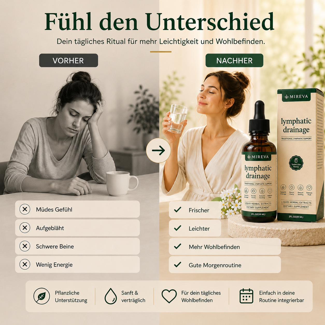 Pflanzliche Tropfen für dein tägliches Leichtigkeits-Ritual